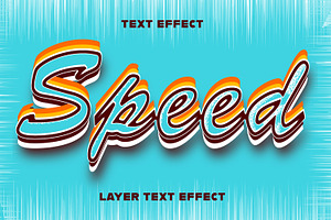 Speed Text Effect Layout, a Layer Style Add-On by CreativeShaper
