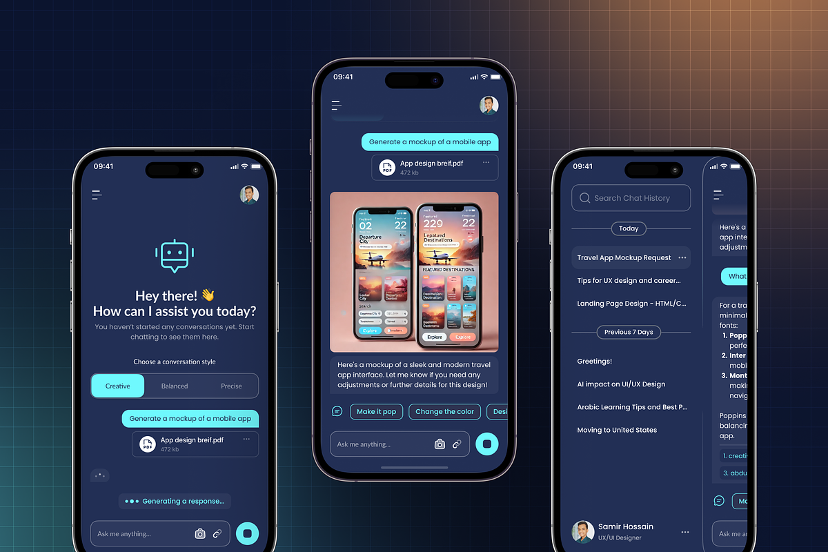 AI ChatBot IOS App UI Kit, an UI Kit Template by PixelPerfect (Photo 4 of 5)