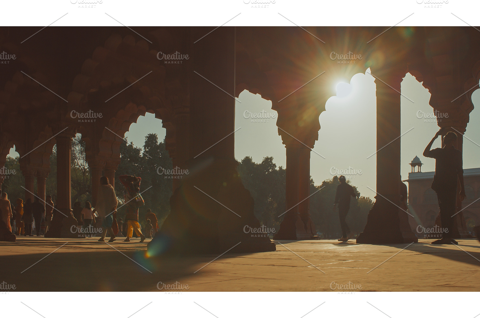 Tourists beneath Red Fort's majestic, an Architecture Photo by Our Amazing World