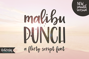 Malibu Punch, A Flirty Brush Font