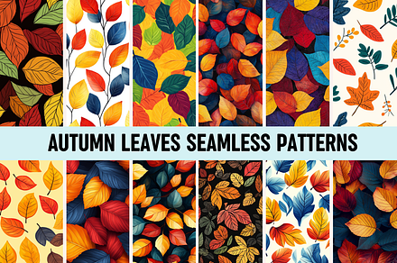 Autumn Leaves Seasonal Patterns, a Pattern Graphic by PrintHaven Designs
