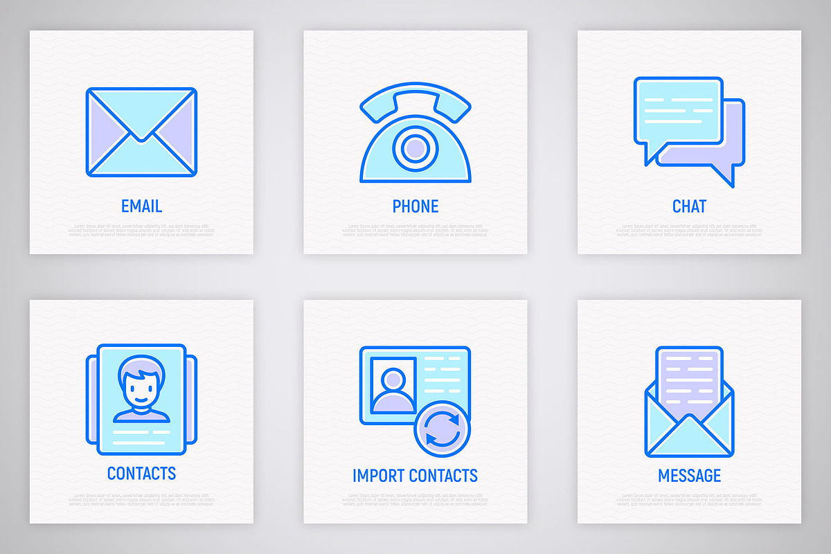 Communication | 16 Thin Line Icons, an Outline Icon by Alex Blogoodf (Photo 4 of 7)