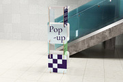 Pop-up Sign Panel Display Mockup, an Advertising Mockup by herutage (Thumbnail 4 of 4)