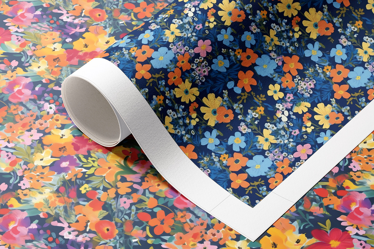 6 Whimsical Floral Seamless Patterns, a Pattern Graphic by Ninterints (Photo 14 of 14)