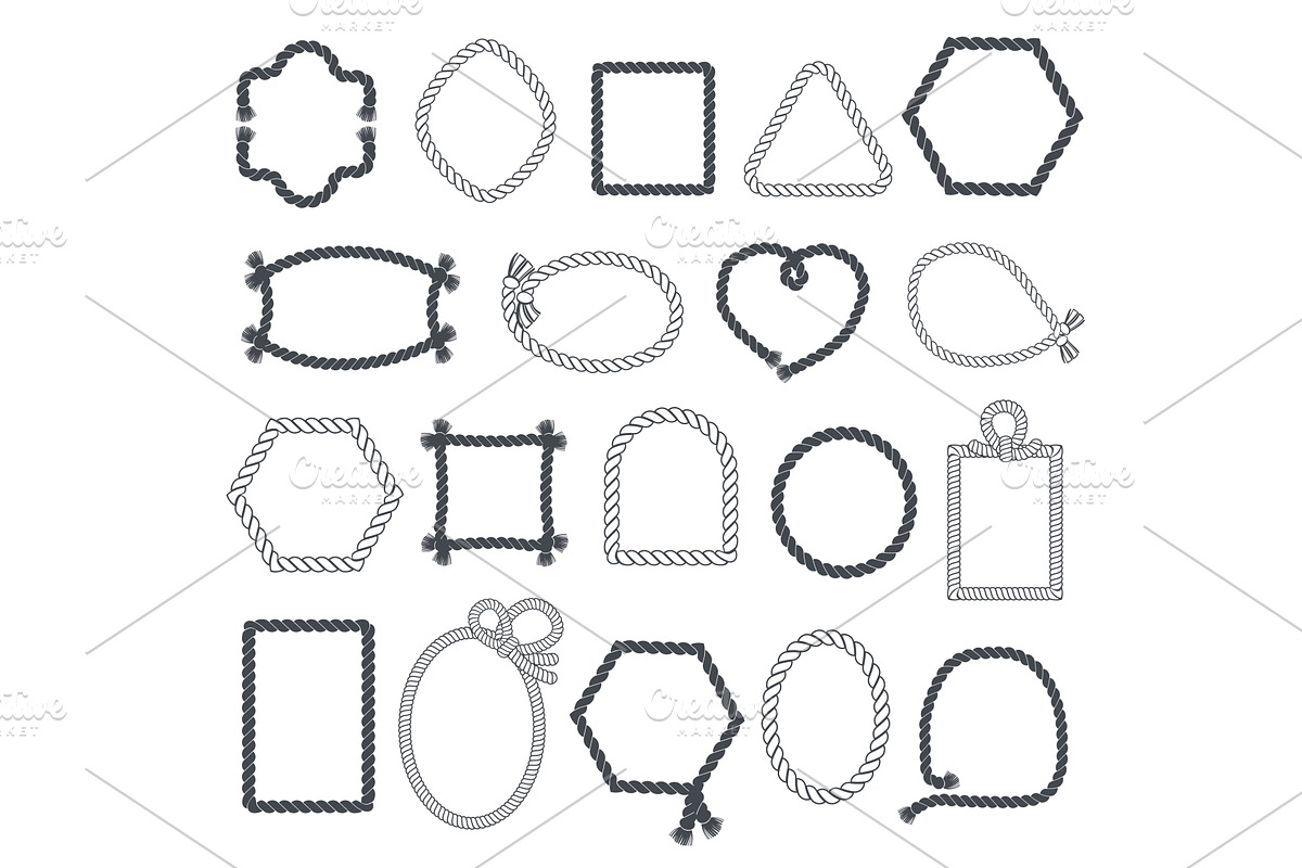 Silhouetted rope frames. Different, an Object Illustration by YummyBuum