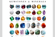Minerals & Gemstones Collage Kit, an Object Graphic by Kaleriia (Thumbnail 2 of 10)
