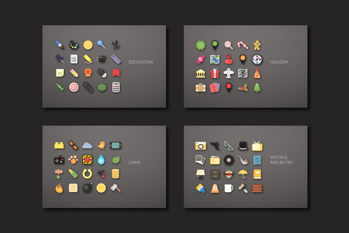 300 FLAT ICONS, an Icon by sidmaydesign (Photo 4 of 5)