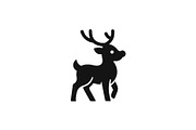 Minimalist Walking Reindeer Logo, a Branding & Logo Template by Vectorium Studio (Thumbnail 1 of 2)