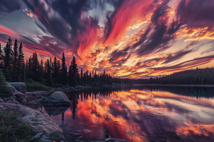 Dramatic sunset sky time lapse over, a Photo by Iftikhar Alam