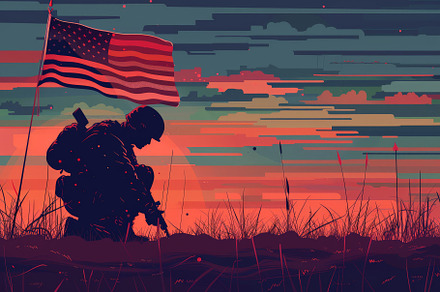 Memorial Day concept for American Fl, a Background Photo by Pixeness