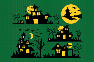 Ghost House Clipart (LES.CL49)