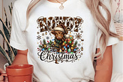 Howdy Christmas Highland Cow PNG, a Seasonal Illustration by Designking (Thumbnail 4 of 6)