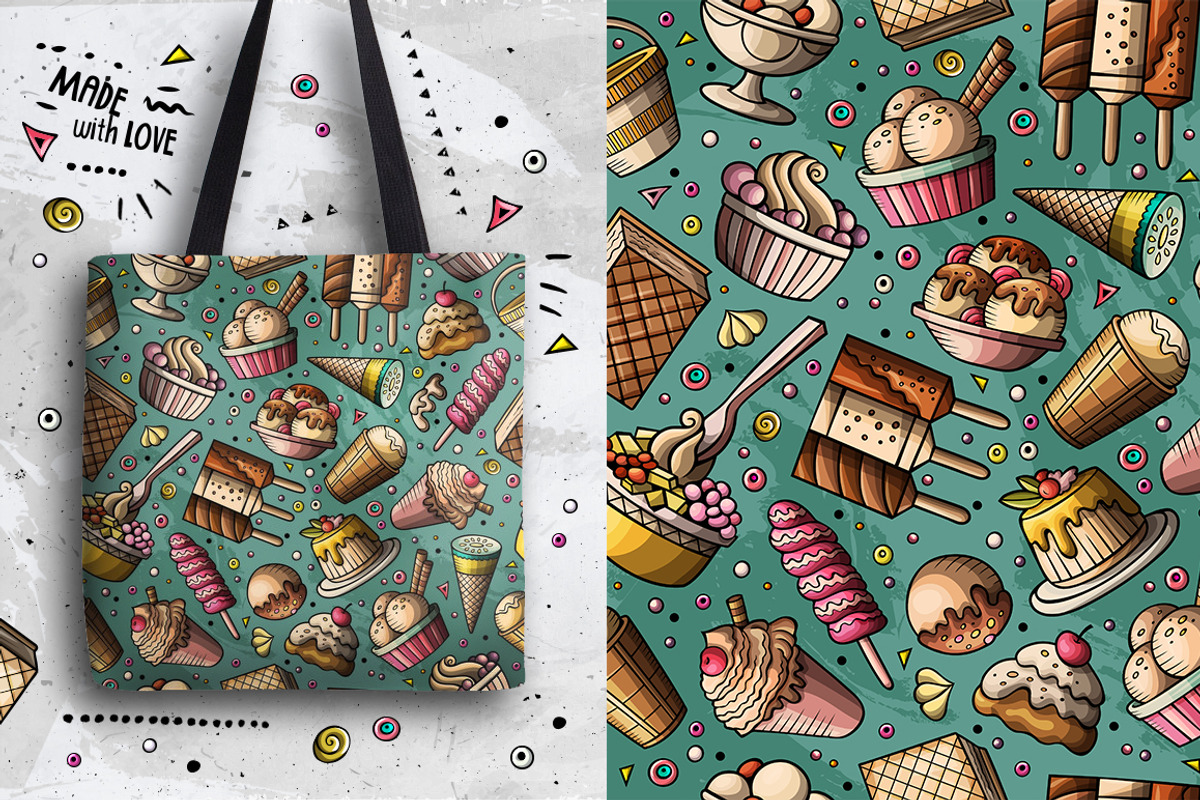 Ice Cream Cartoon Doodle Big Pack, a Decorative Illustration by BALABOLKA (Photo 10 of 11)