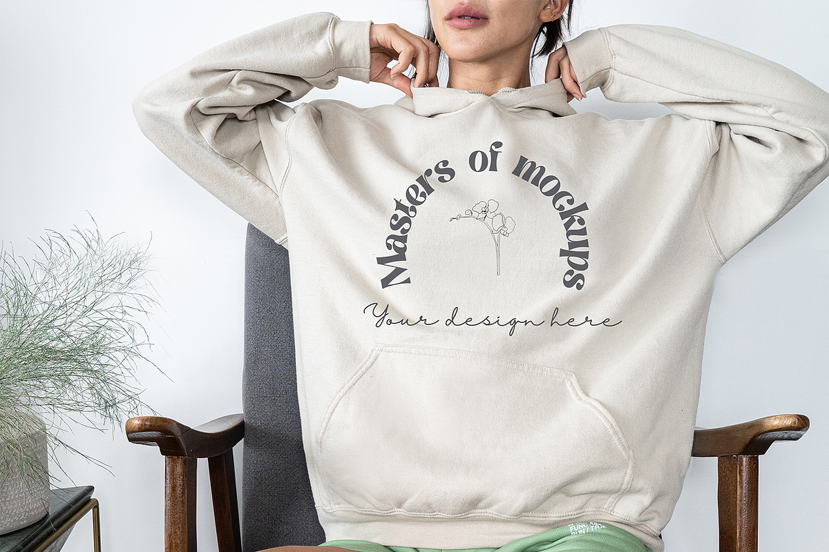 Beige Hoodie Mockup Boho, a Hoody Mockup by Masters of Instagram