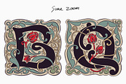 Antique Initials font, a Blackletter Font by kaer_shop (Thumbnail 10 of 13)
