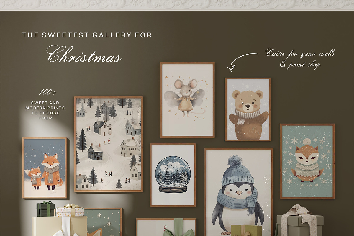 Nursery Scandi Christmas Prints, a Background Graphic by Laras Wonderland (Photo 5 of 10)