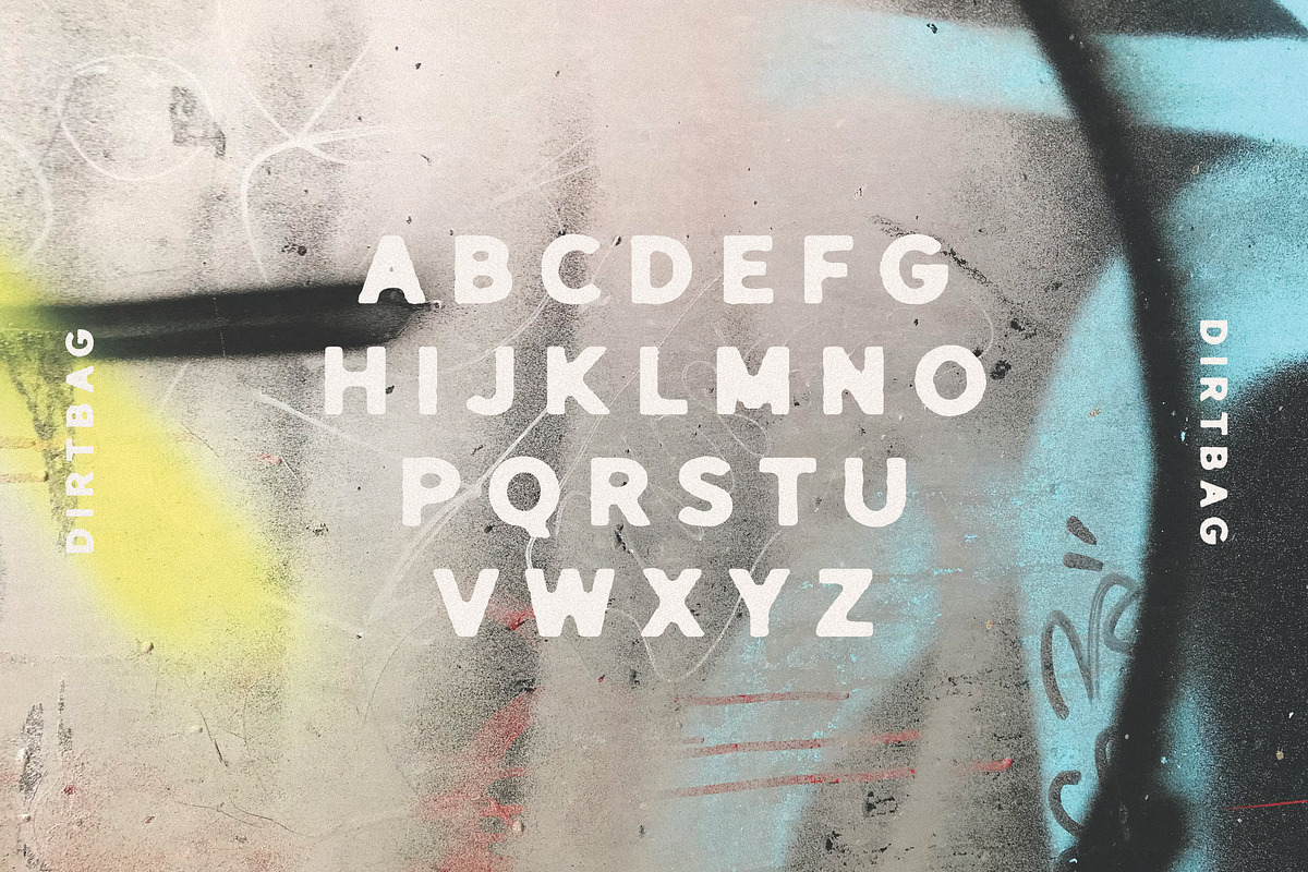 Dirtbag, a Sans Serif Font by Midnight Grim (Photo 3 of 4)