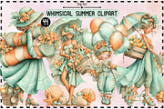 Whimsical Summer Clipart Bundle., an Illustration by SVGArt (Thumbnail 1 of 9)