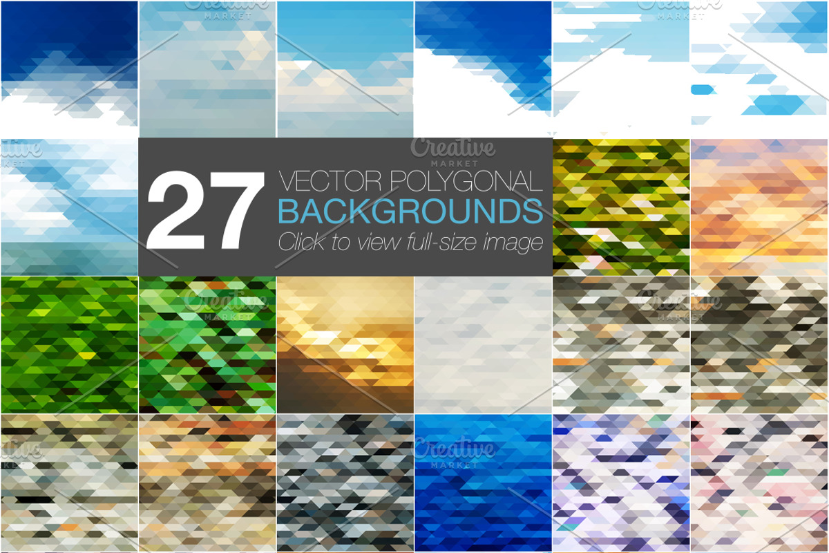27 polygonal vector backgrounds, a Pattern Graphic by Design Lab. (Photo 2 of 2)