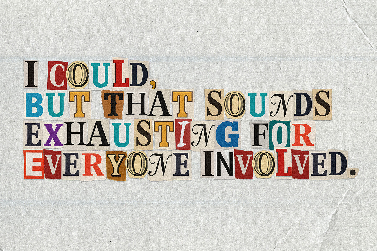 Blackmail — Paper Cutout Bitmap Font, a Symbol Font by AndrewPixelType (Photo 6 of 9)
