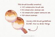 Procreate watercolor brush bundle, a Brush Add-On by ProcreateiBox (Thumbnail 3 of 12)