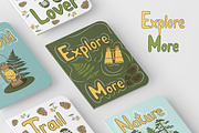 Camping & Hiking Poster Collection, a Seasonal Illustration by Mari_Caliart (Thumbnail 11 of 12)