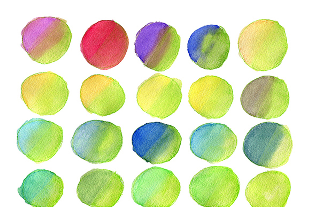 420 hand drawn watercolor spots, a Texture Graphic by Art Loft (Photo 5 of 14)