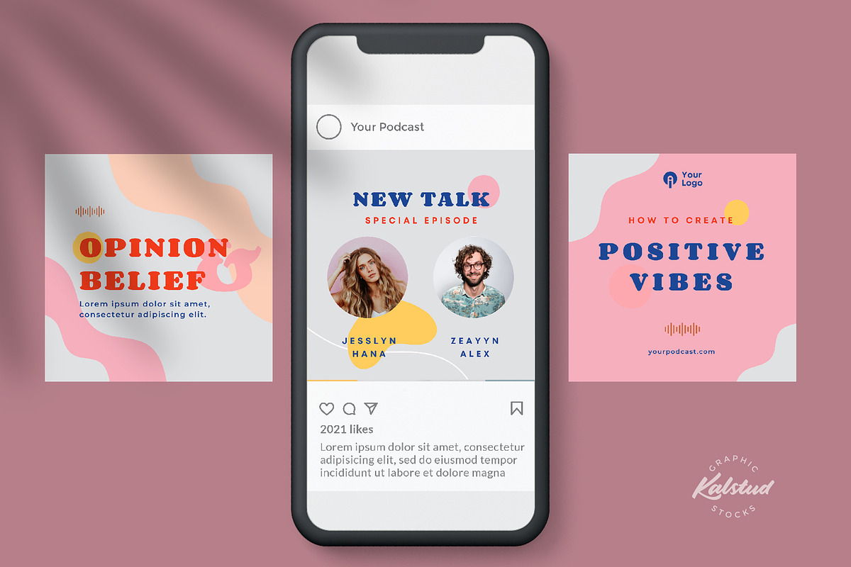 UNSPOKEN - Podcast IG for Canva, a Social Media Template by Kalstud (Photo 3 of 4)