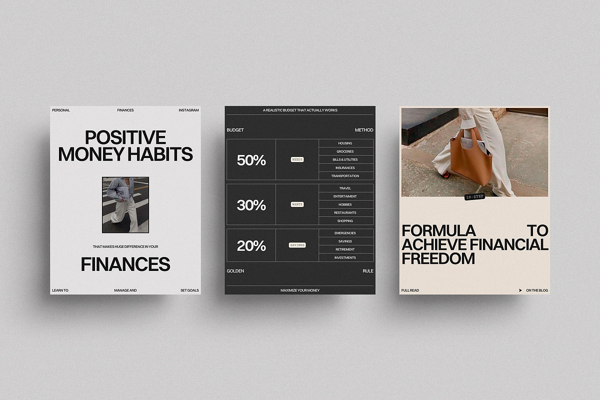 Financial Coach Instagram Template, a Social Media Template by Moscovita Studio (Photo 2 of 15)