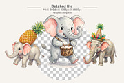 Cute Elephant Sublimation PNG, an Animal Illustration by Artnoy (Thumbnail 3 of 18)
