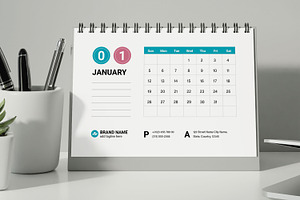 Desk Calendar Design, a Stationery Template by MightyDesign