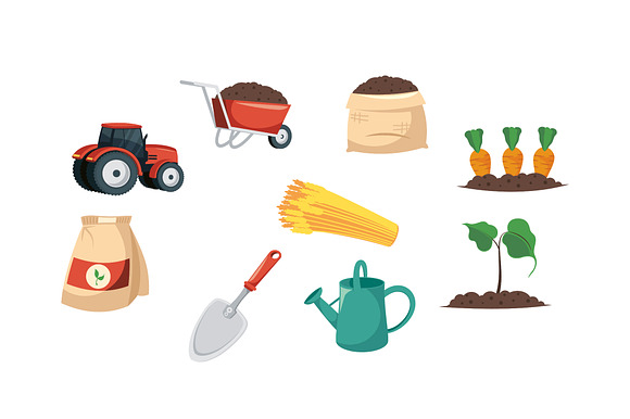 Agriculture and Farming Icon Set preview 4