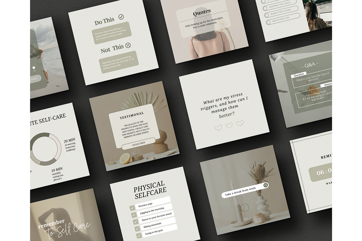 Self Care Instagram Coach - Canva, a Social Media Template by TheTemplateTopia (Photo 7 of 10)