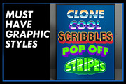 Awesome Illustrator Graphic Styles, a Layer Style Add-On by brandedbaron (Thumbnail 1 of 5)