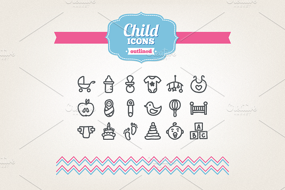 Hand Drawn Child Icons
