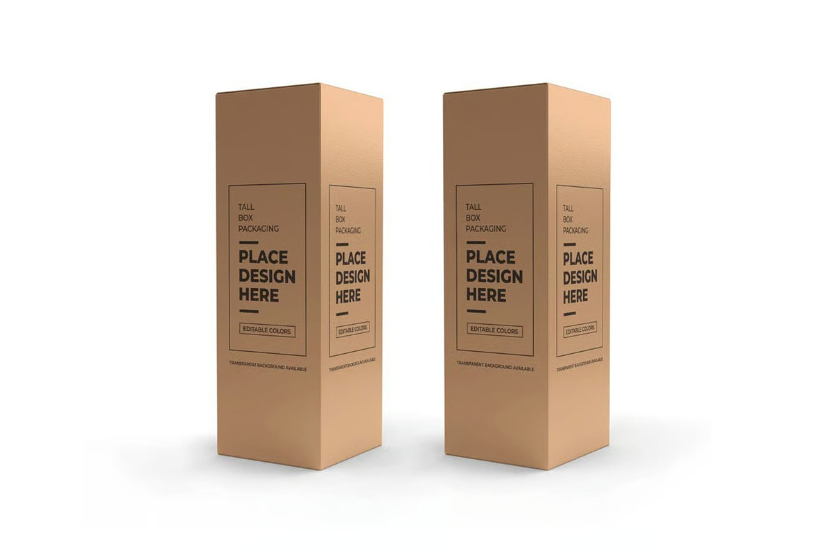 Tall Box Packaging Mockup Template, a Packaging Mockup by DesignRushMarket (Photo 6 of 11)