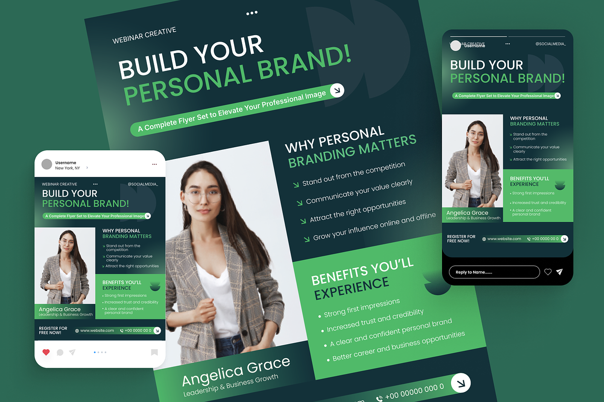 Webinar Personal Branding Flyer Set, a Flyer Template by Annora Studio (Photo 4 of 6)