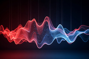 Abstract sound wave visualization, an Abstract Photo by Artonix