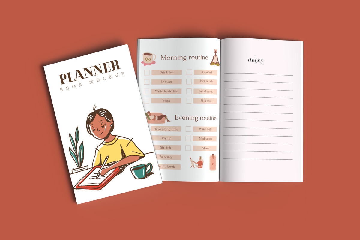 Open & Closed Pocket Planner Mockup, a Books & Magazine Mockup by Rami's Mockups (Photo 4 of 4)