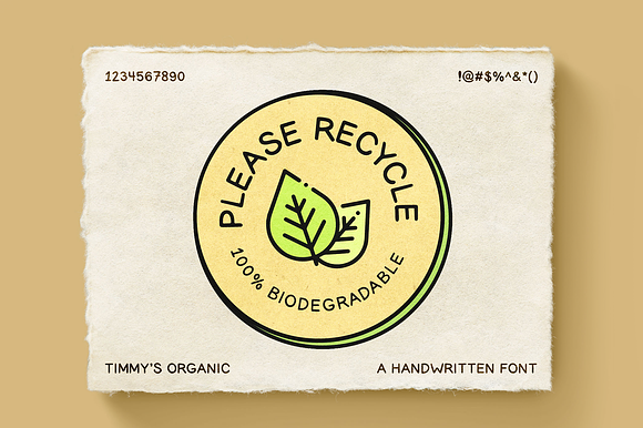 Timmy's Organic Typeface preview 6