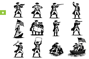 American Patriot Silhouette Set, an Object Graphic by RT Studio (Thumbnail 1 of 3)
