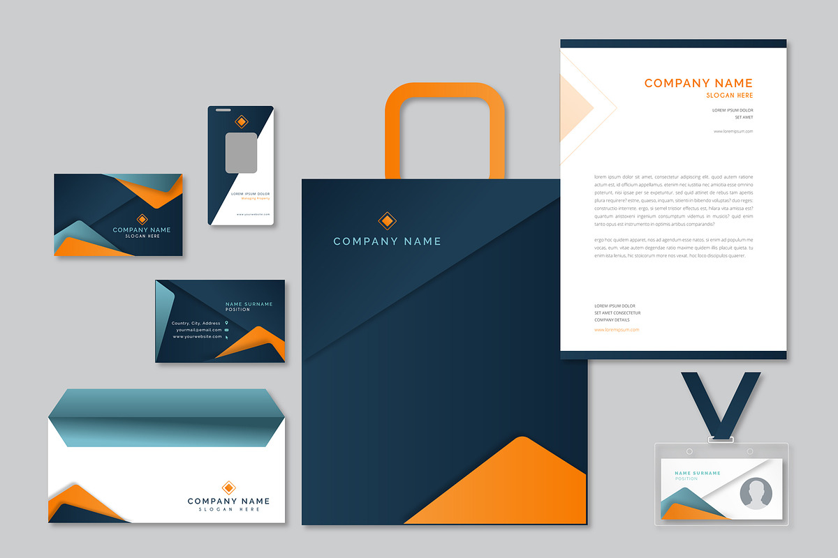 Stationery Staff Card and Invoice, a Stationery Template by CreativeCraft0