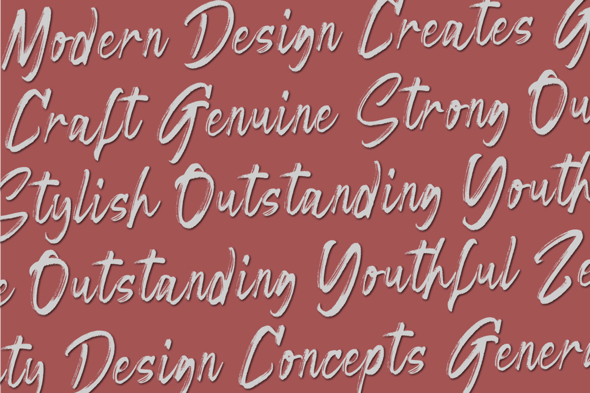 Megoligon – Brush Script Font, a Script Font by Bayuktx (Photo 6 of 9)