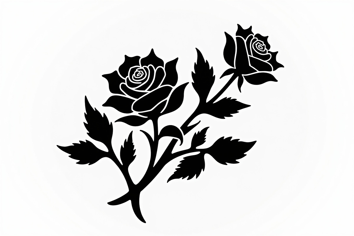 Rose Black Silhouette Decorative, an Illustration by Amazin_art (Photo 22 of 31)