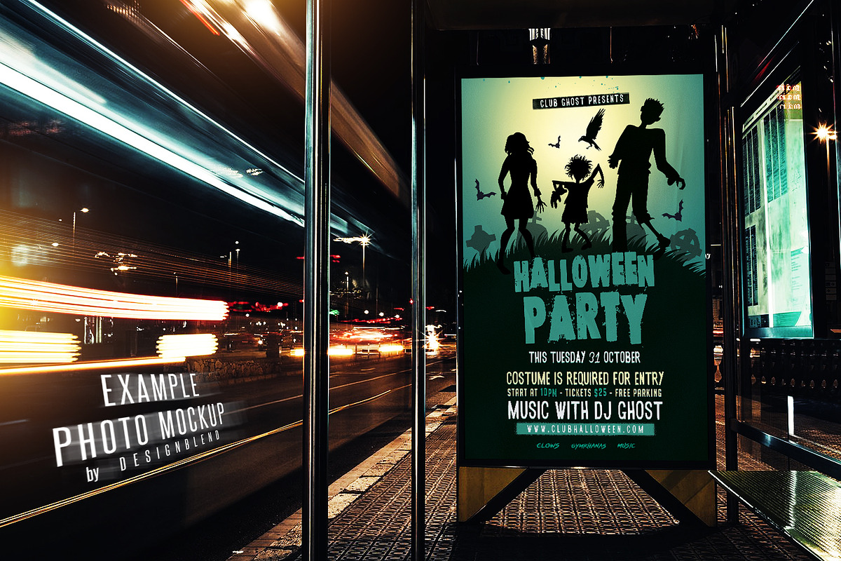 Halloween Party Flyer - PSD Template, a Flyer Template by designblends@gmail.com (Photo 3 of 3)