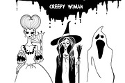 Creepy creatures set., an Illustration by AnastasiaFears (Thumbnail 3 of 4)