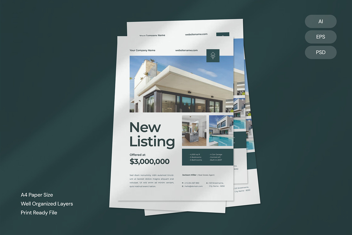 New Listing - Flyer, a Brochure Template by Izdihaar_Studio (Photo 1 of 3)