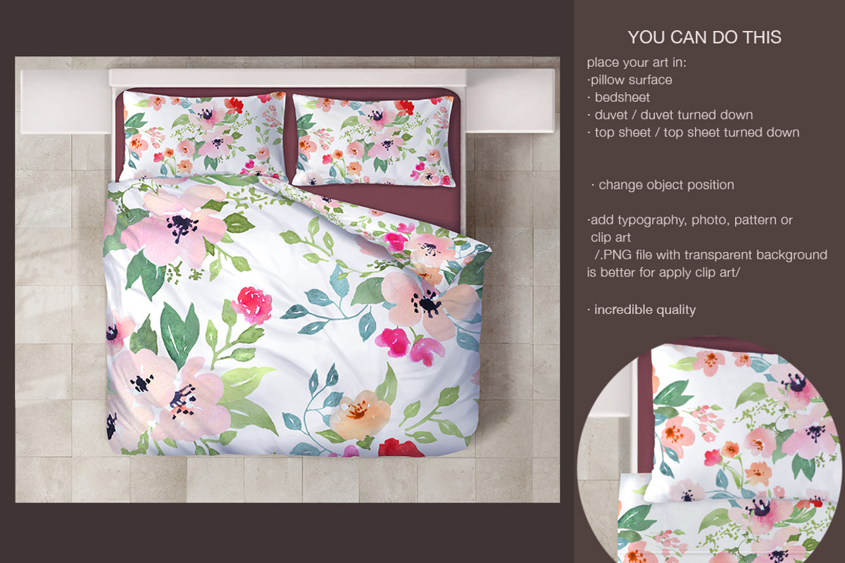 Double Bed Mockup, a Household Mockup by Mockup Up! (Photo 5 of 6)