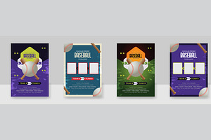 A set of Creative Baseball Flyer, a Flyer Template by Kazi Hossain