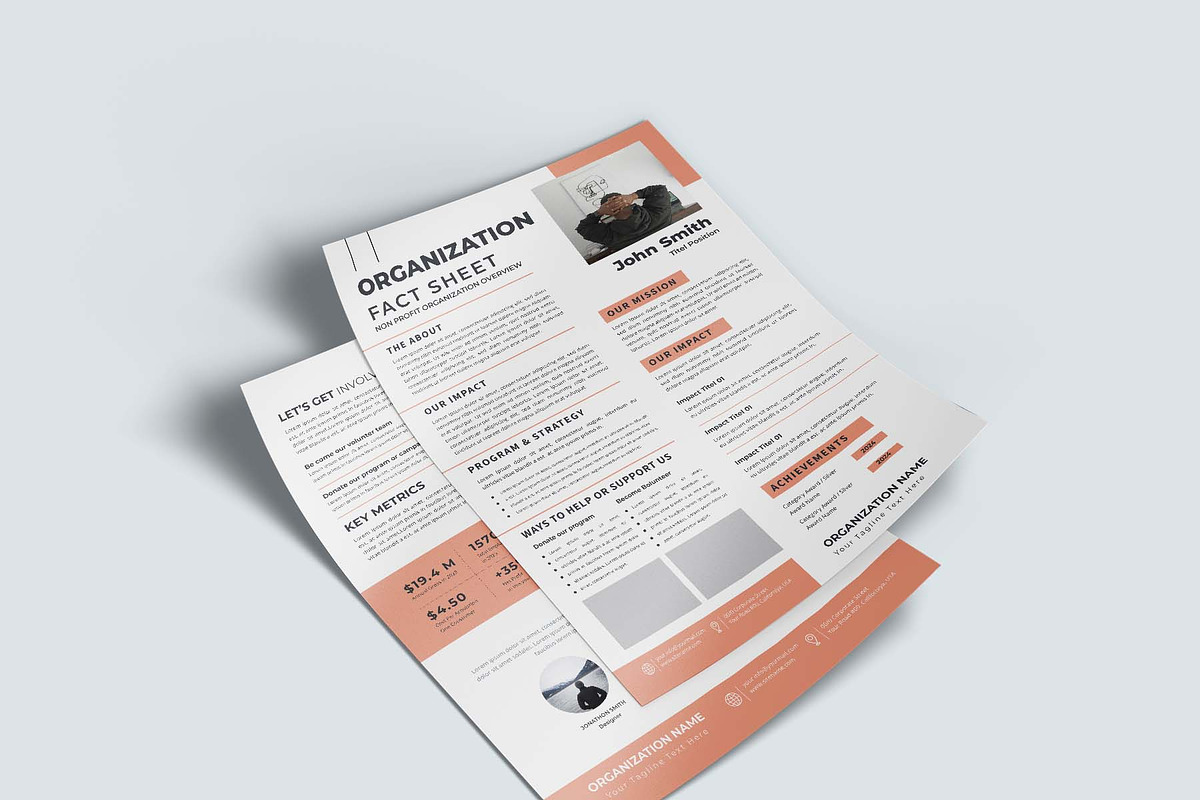 Nonprofit Organization Fact Sheet, a Flyer Template by design_hut (Photo 2 of 3)